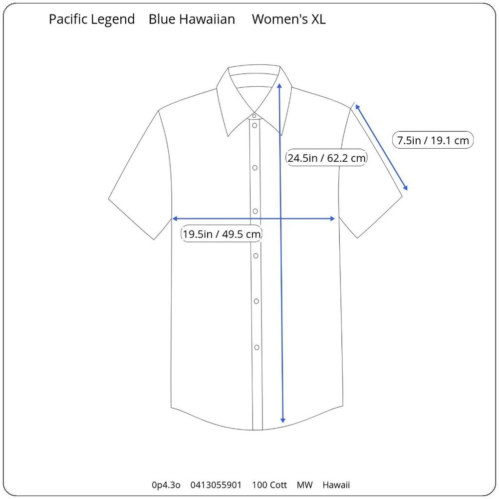 NWT Pacific Legend Aloha Tropical Island Blue Floral Beach Vacation Shirt XL - Picture 10 of 10